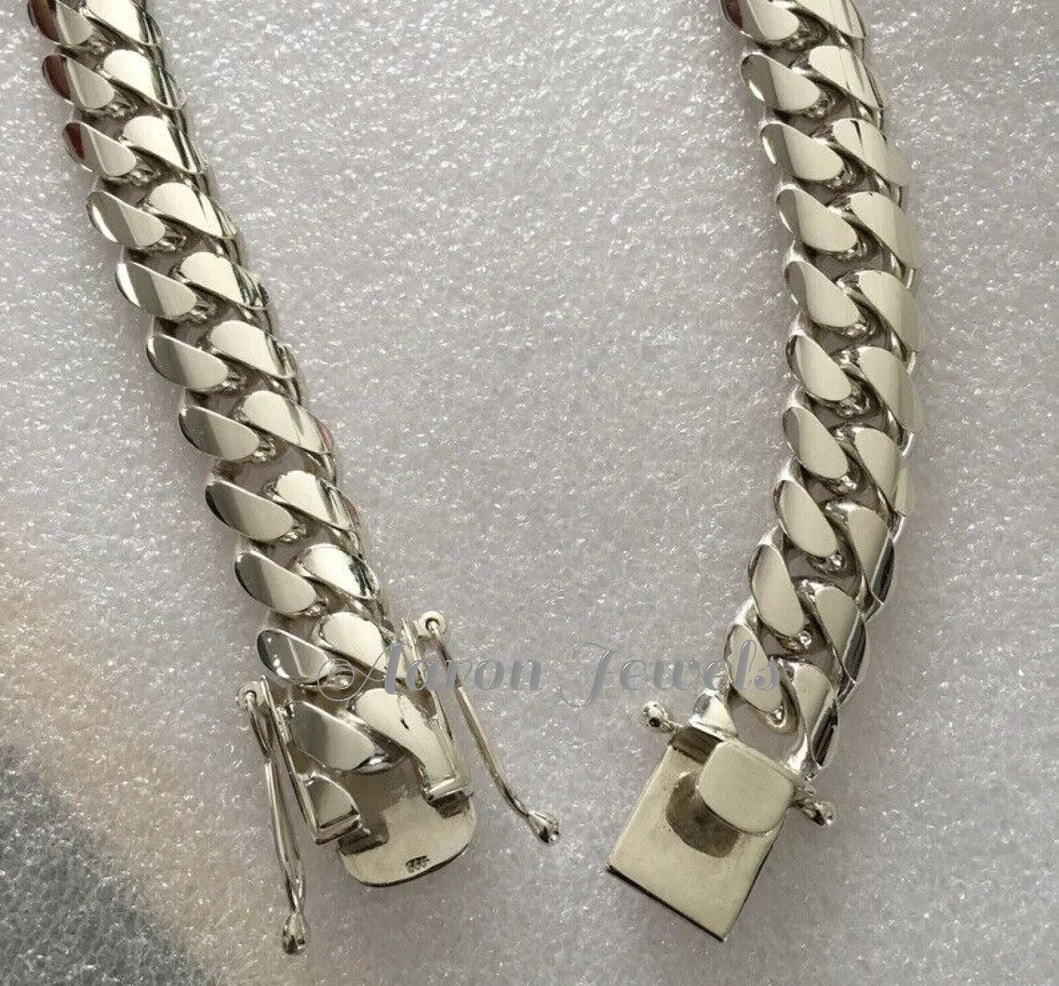 Men’s Miami PLAIN Cuban 20mm x 26″ LINK Chain 925 Sterling Silver ITALIAN LOCK