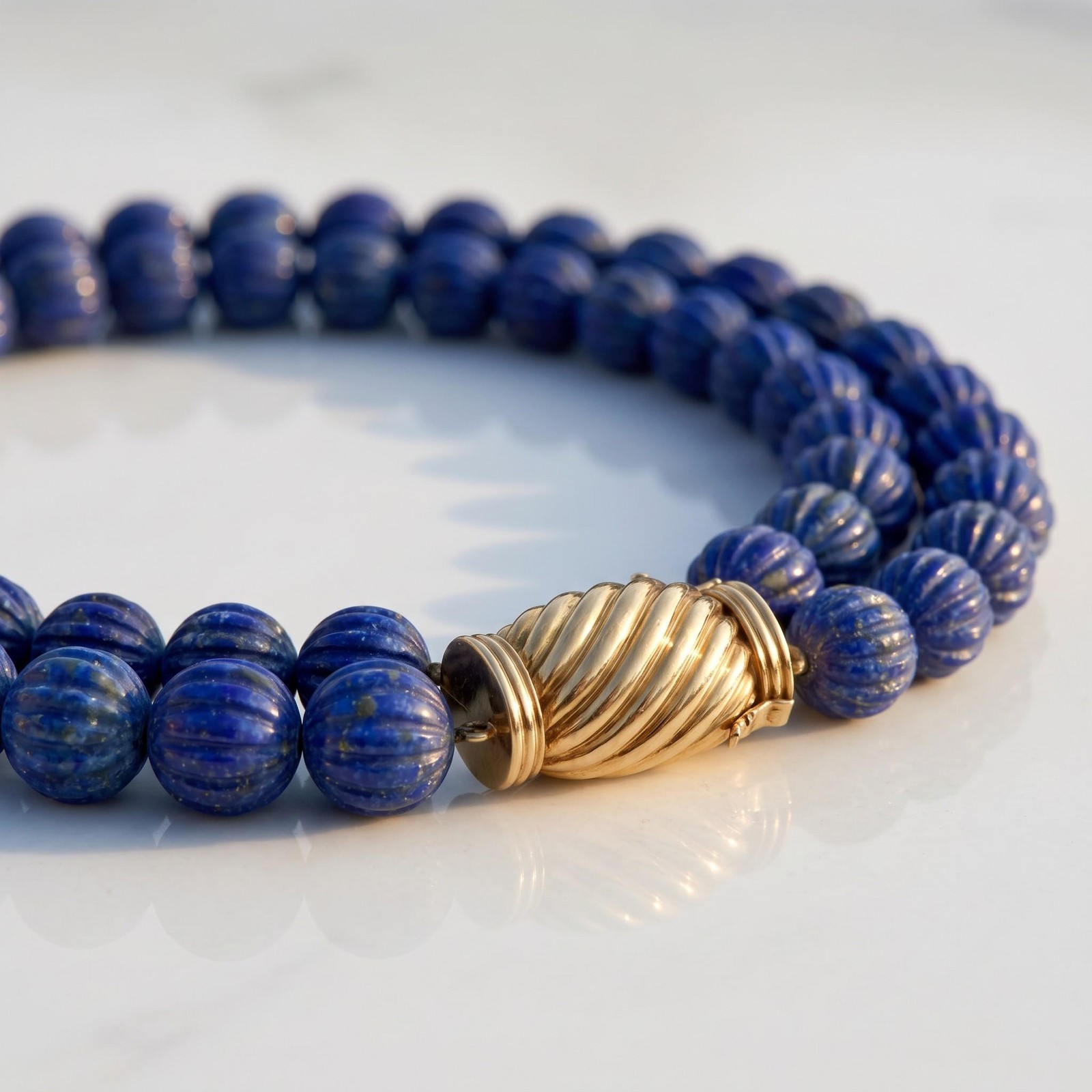 1980s Bulgari Lapis Lazuli Bead Necklace