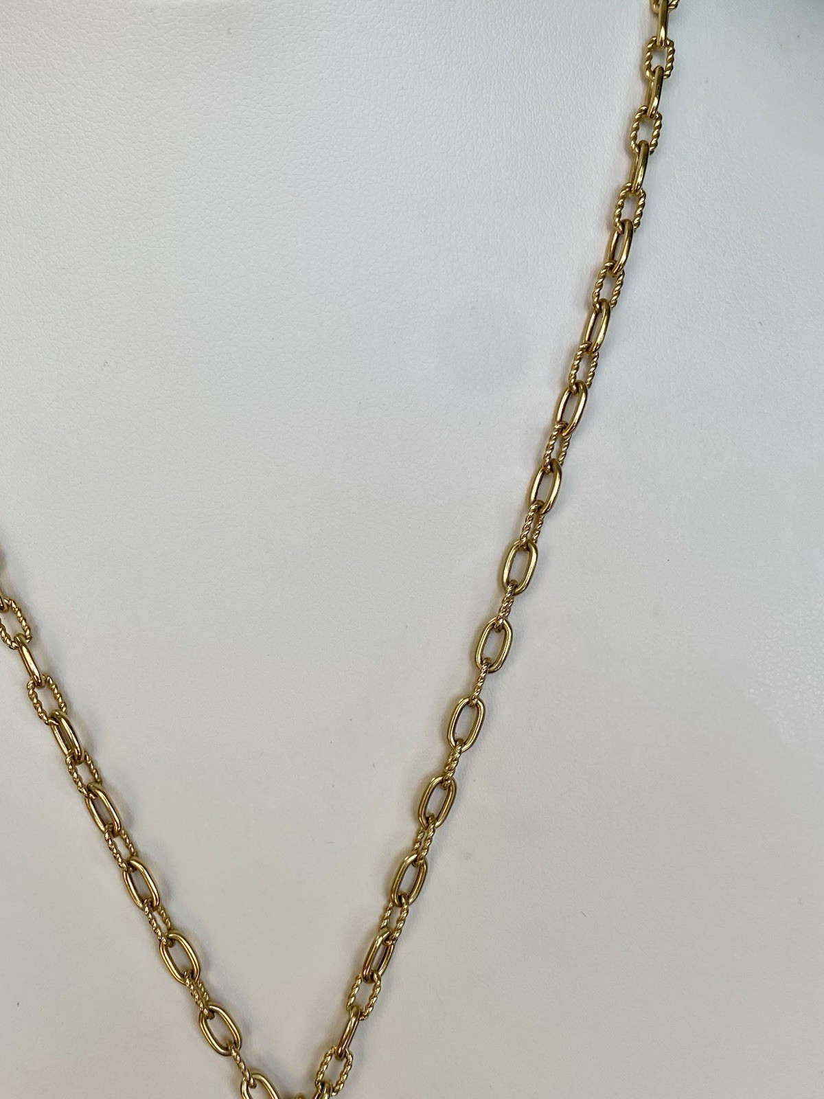 David Yurman 18K Gold Madison Necklace 3mm 18” Excellent $3950+