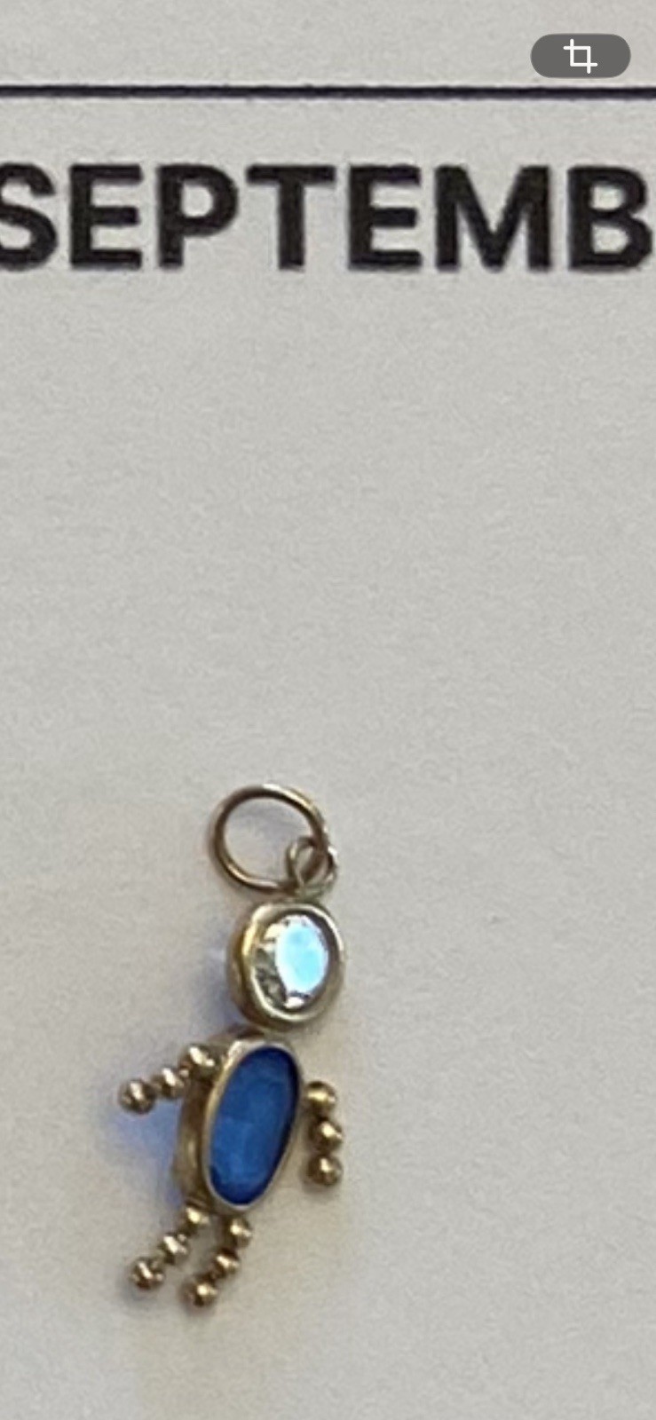 Vintage 14KT Yellow Gold BIRTHSTONE BABY BOY / GIRL Charm PENDANT gemstone MOM