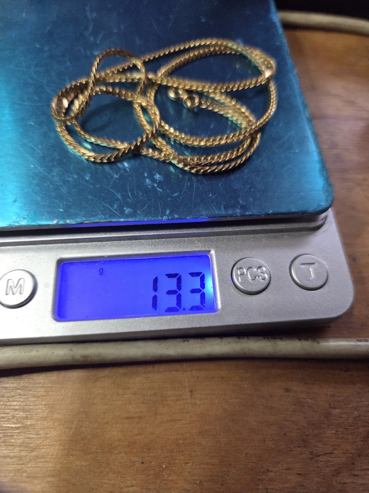 14KT GOLD CUBAN LINK CHAIN 2.2MM 13.3 GRAMS 23.5″