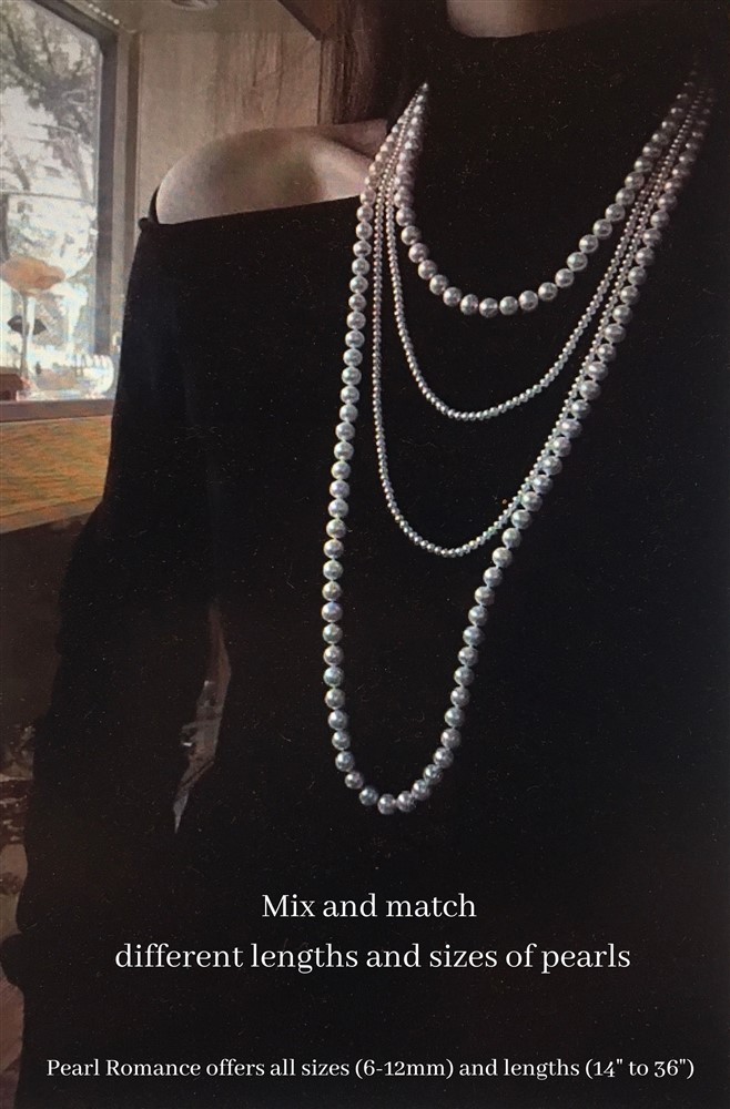 Long 30 Inch Genuine ROUND 9-10mm White Pearl Necklace Cultured Freshwater