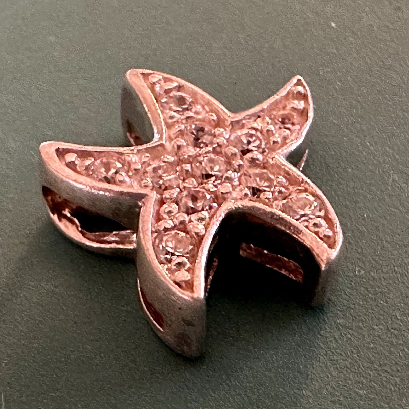 Sea Tiny Starfish Slide Pendant Star Clear Crystal 925 Watson Sterling Silver