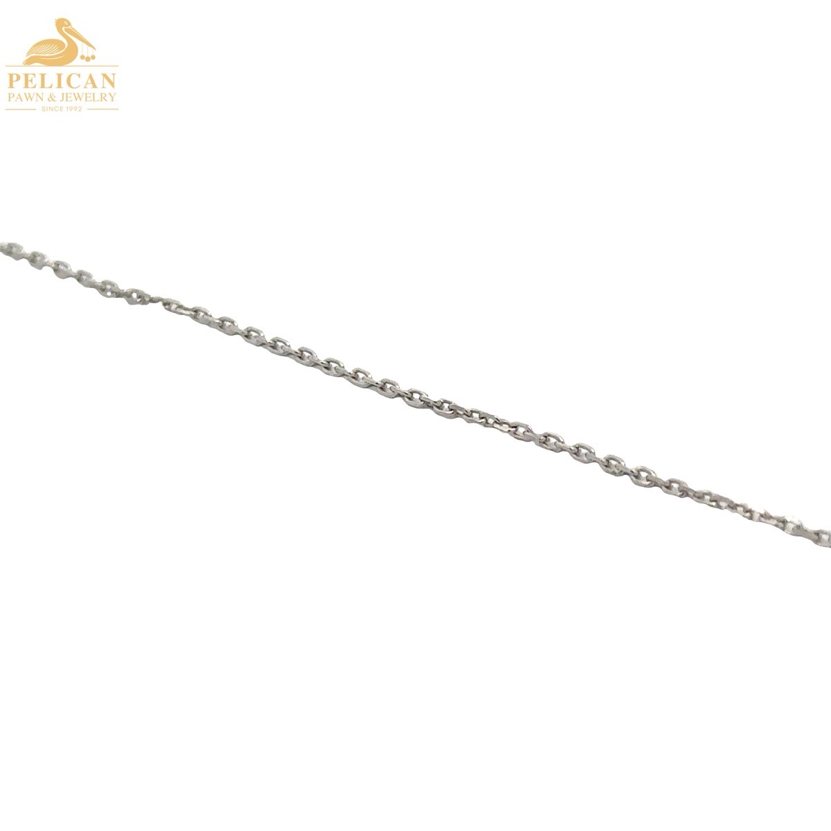 18″ Dainty Sterling Silver Link Chain Adjustable Length (M) (PSH044039)