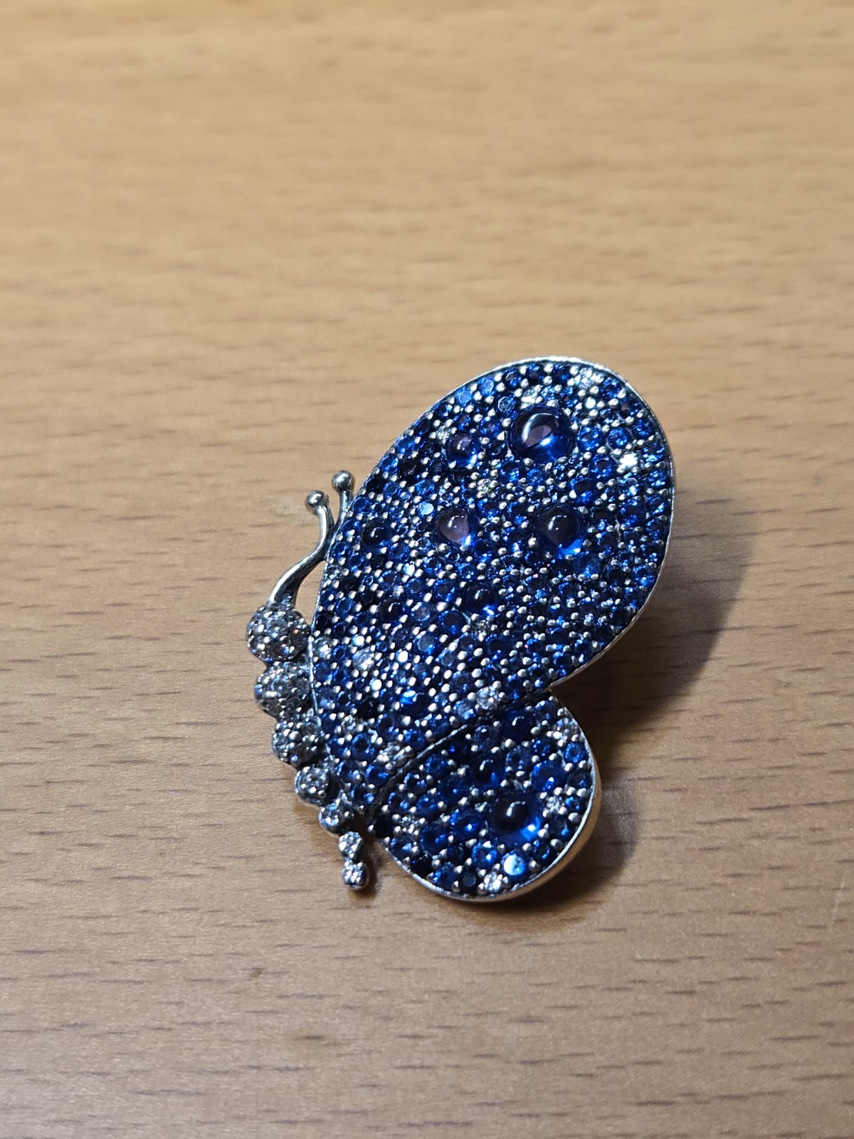 Pandora Blue Pave Butterfly Brooch Pendant S925 ALE Sterling 697996NCB