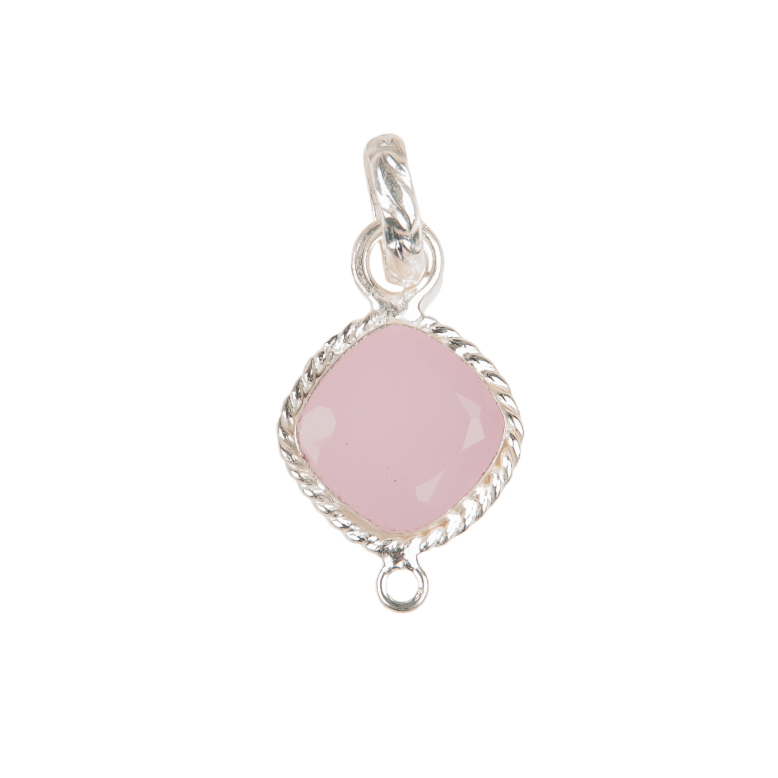 Rose Chalcedony Gemstone 925 Stamped Silver Jewelry Pendent 1.30″ For Engagement