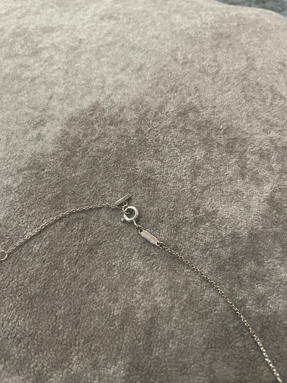 Tiffany & Co. Small T Smile Pendant Necklace Sterling Silver 16–18″