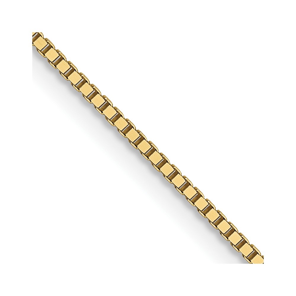 10K Yellow Gold 0.5-0.95mm Box Chain Necklace 7-30 Inch Mens Womens