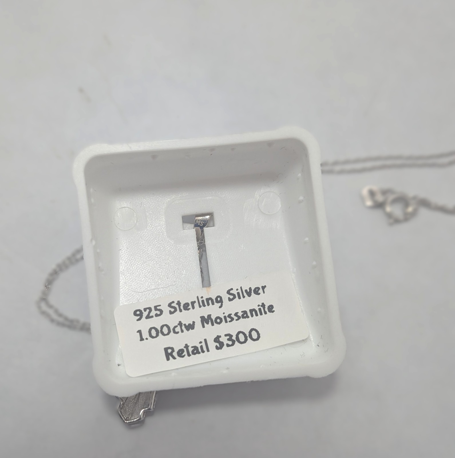 925 Solid Sterling Silver & Moissanite 1.5″ Cross on 925 Silver Necklace 16-18″
