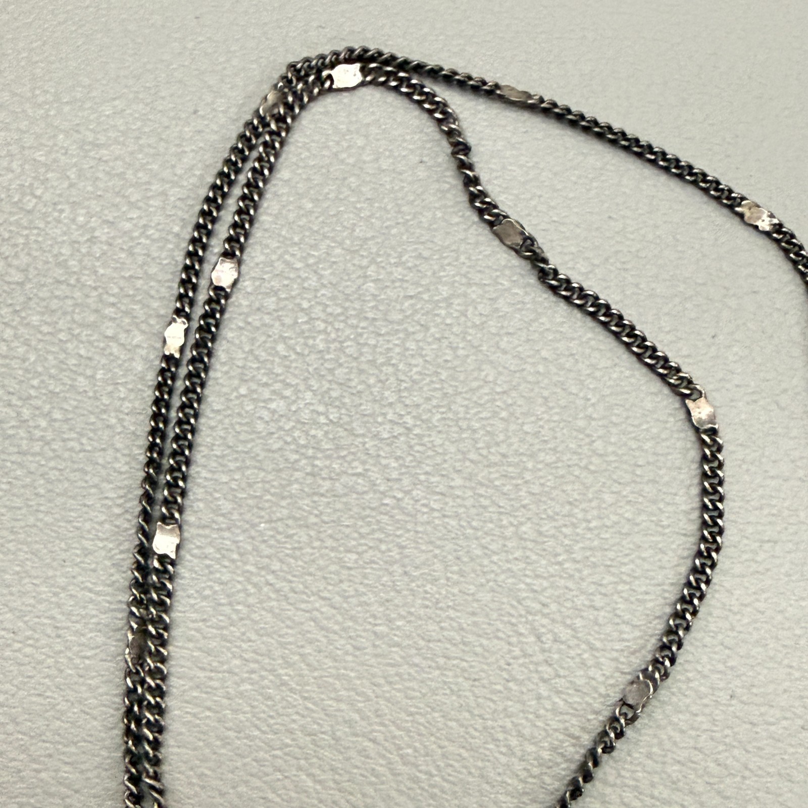 CW 925 Sterling Silver Marcasite Art Deco Style Filigree Necklace Vintage
