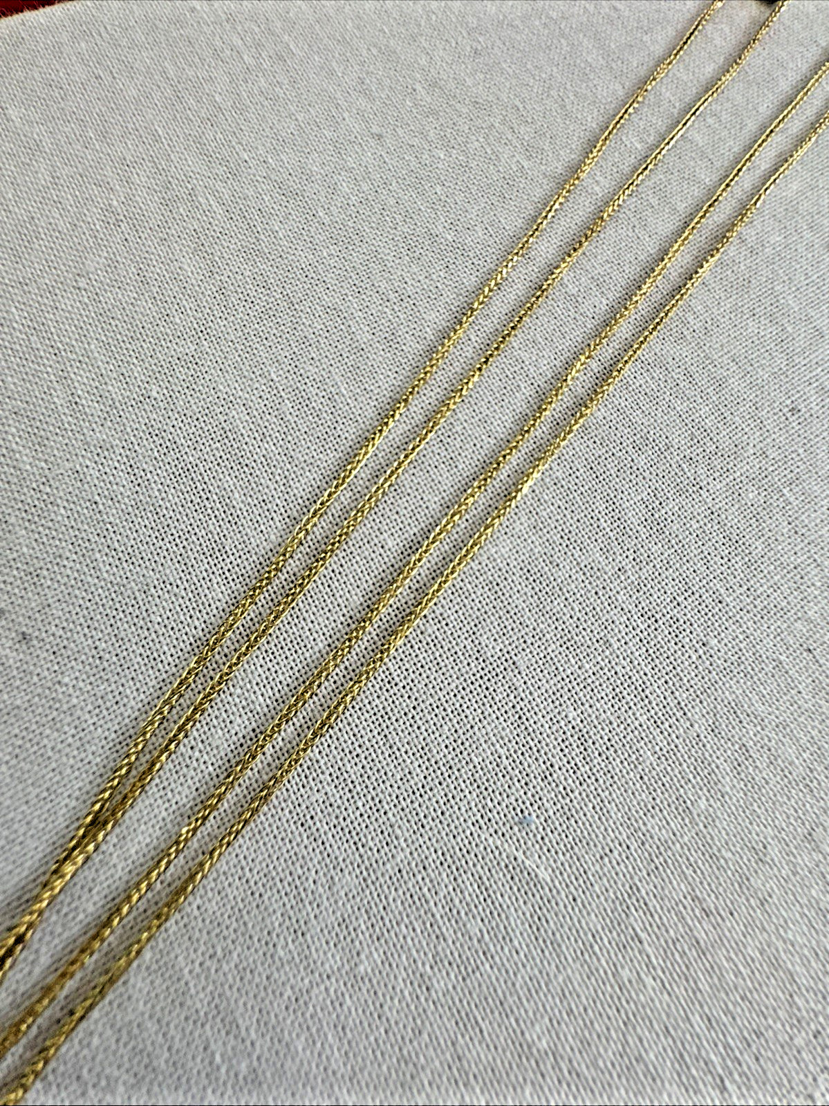 10KT Real Gold Spiga / Wheat Chain Necklace 1.6grams 22” Starz Brand NWT 10K