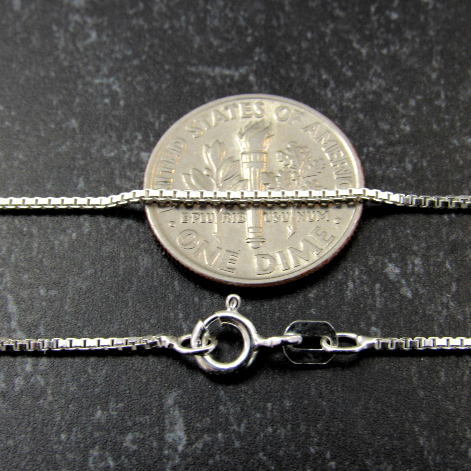 Solid 925 Sterling Silver Italian Square Box Chain Necklace / Bracelet Men Women