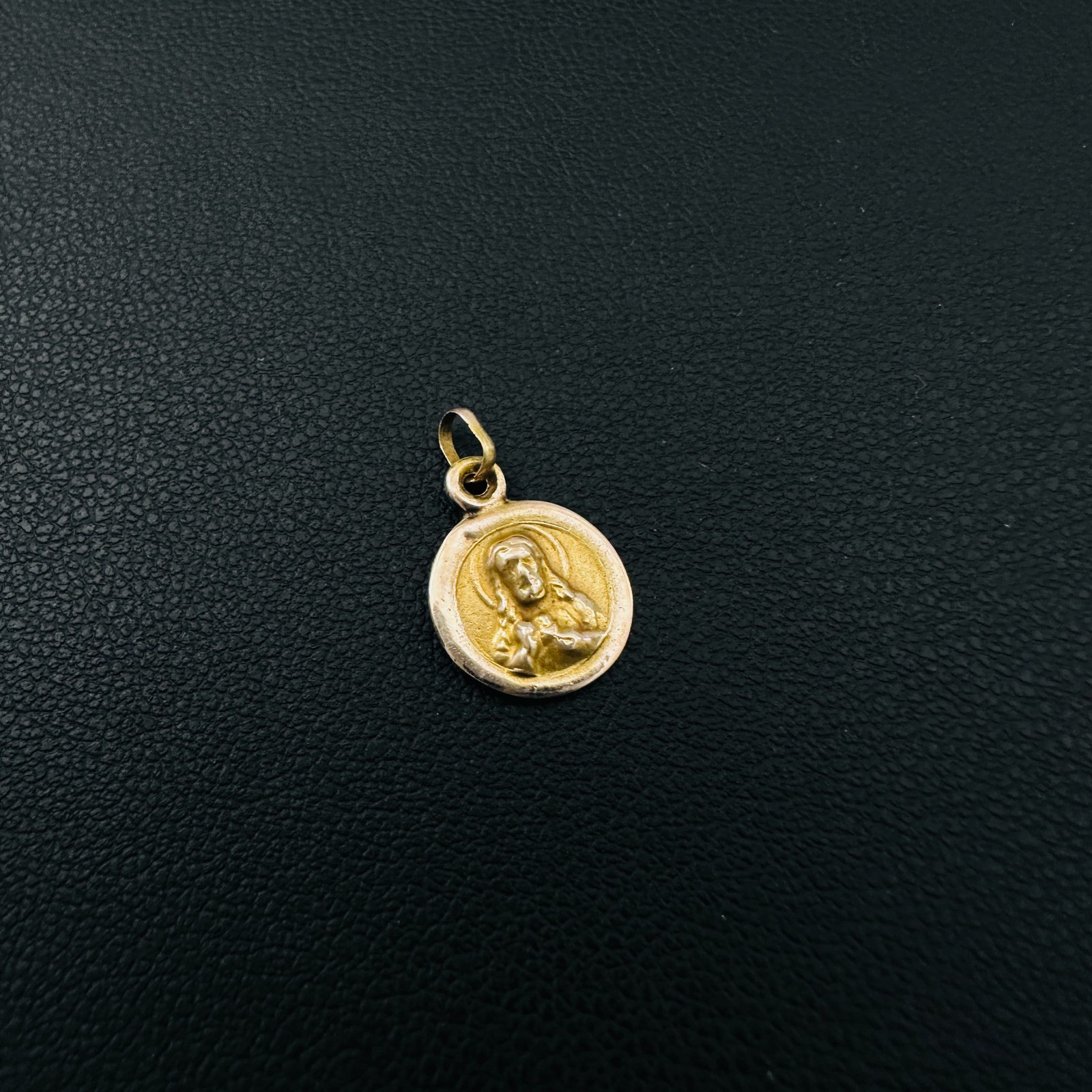 Vintage 14K Gold-Filled Virgin Mary / Sacred Heart of Jesus Medallion Pendant