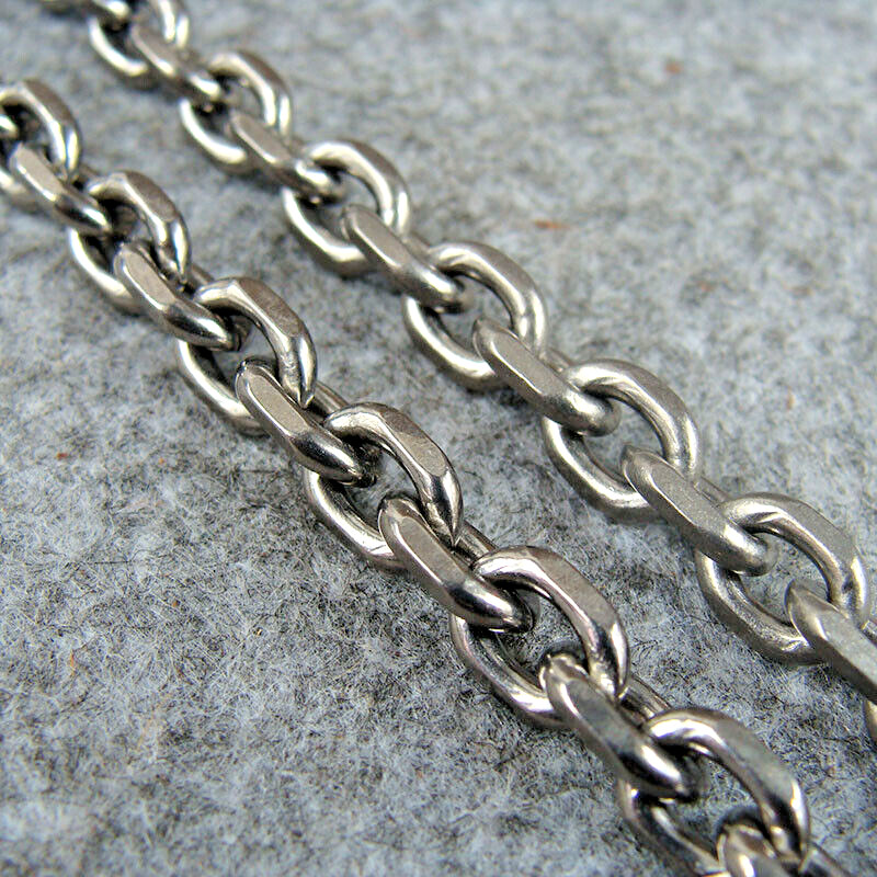 Titanium O Shaped Chain Anti-allergy Necklace, Width – 7mm, Length – 25.59″ Gift