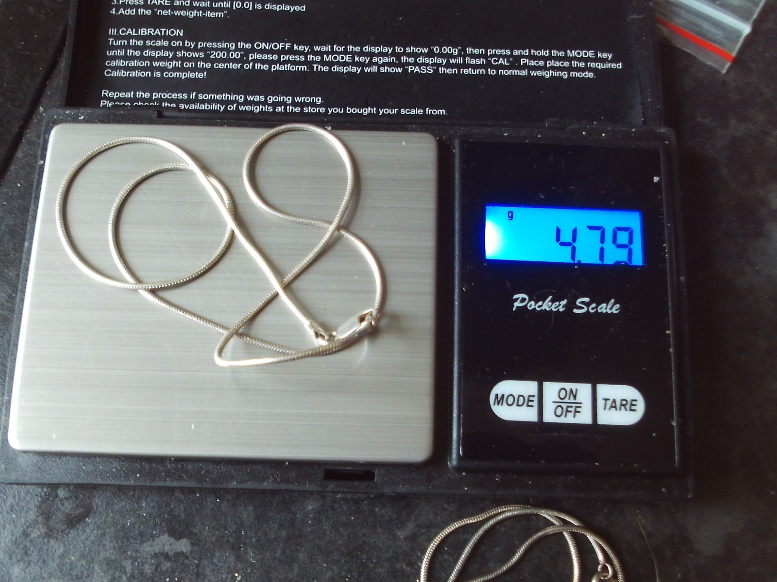 925 silver 15.5″ snake chain necklace 2 mm width