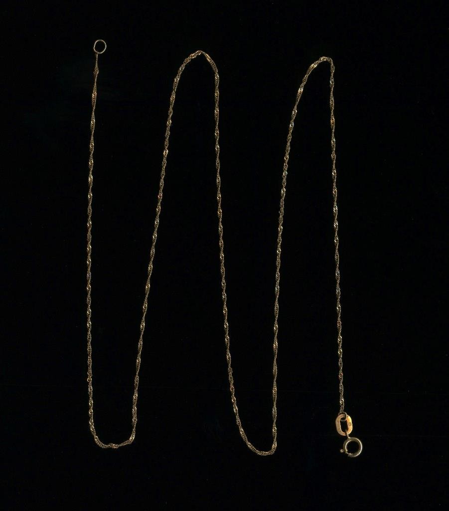 10K Fine Solid Yellow Gold 18″ Twisted Cuban Patina Finish Necklace Chain (NU