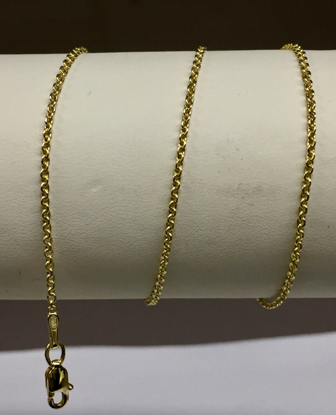 14k Yellow Gold 18″ Cable Link Pendant Chain/Necklace 1.9 mm 2 grams RCAB50