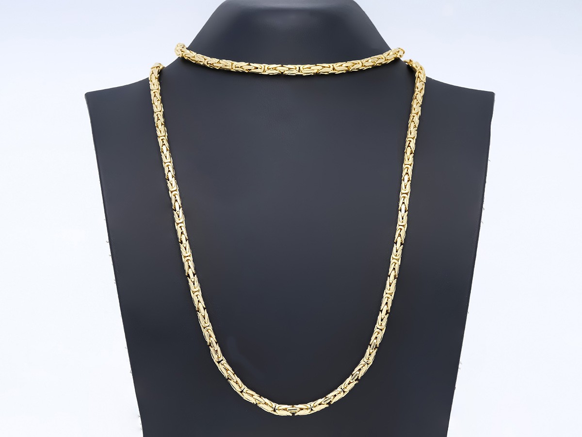 King Chain 585 Yellow Gold 14K 70cm 59.19 Grams Detail Jewelry Great Price