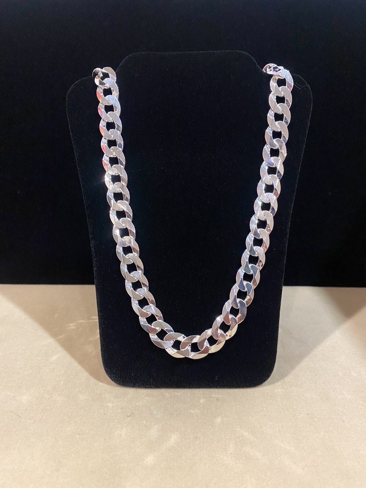 .925 Sterling Silver Men’s Male Womens Curb Cuban Link Chain Necklace 28″ LONG