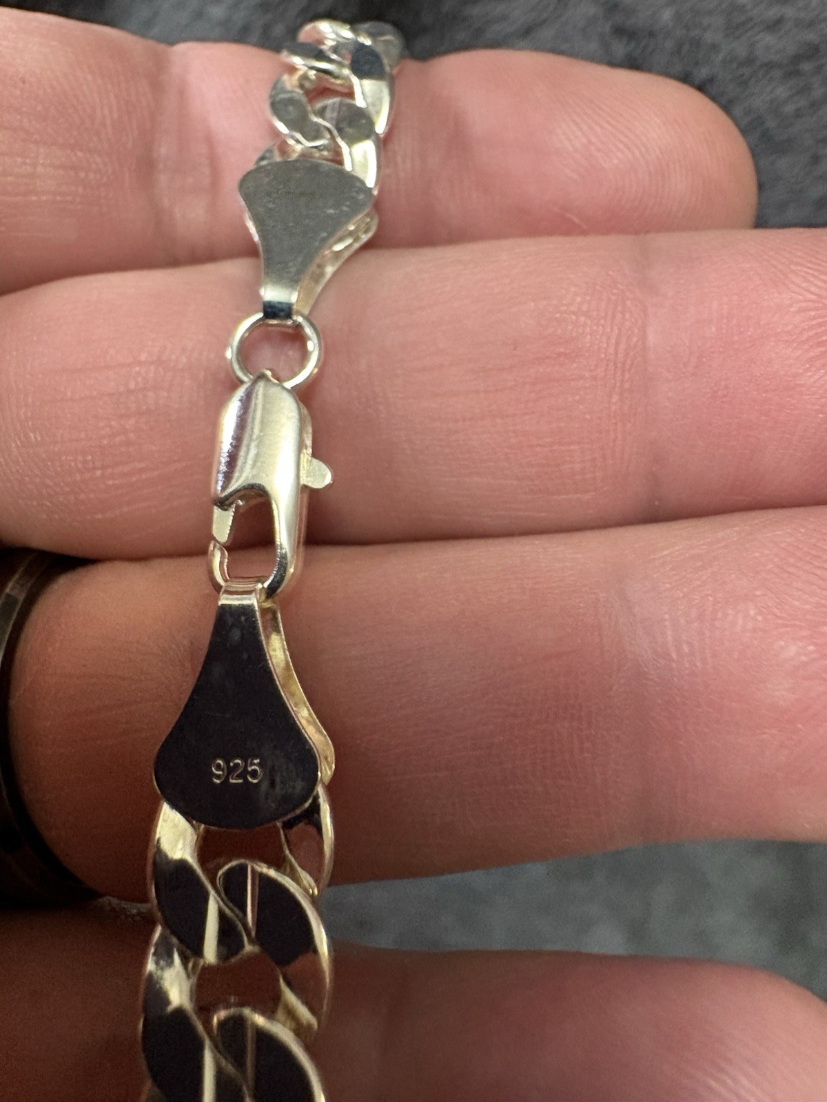 Silver filled Cuban Chain, 9MM ,30 inches long with Lobster Clasp, Stamped 925