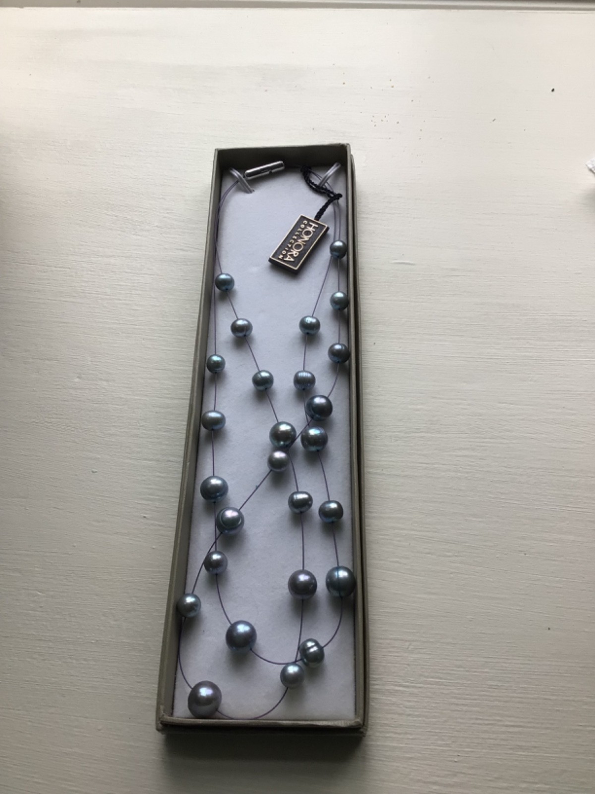 Honora Floating Pearl 2 Strand Necklace Blue