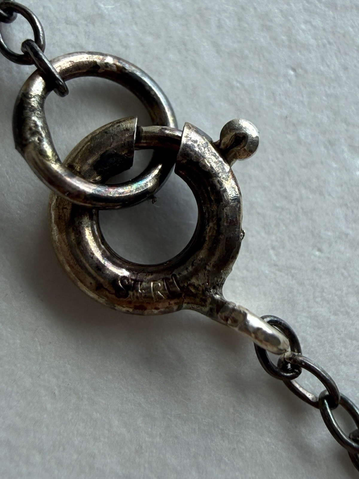 Vintage Irish Sterling Silver Shamrock Pendant Necklace J.O’N Eire 925