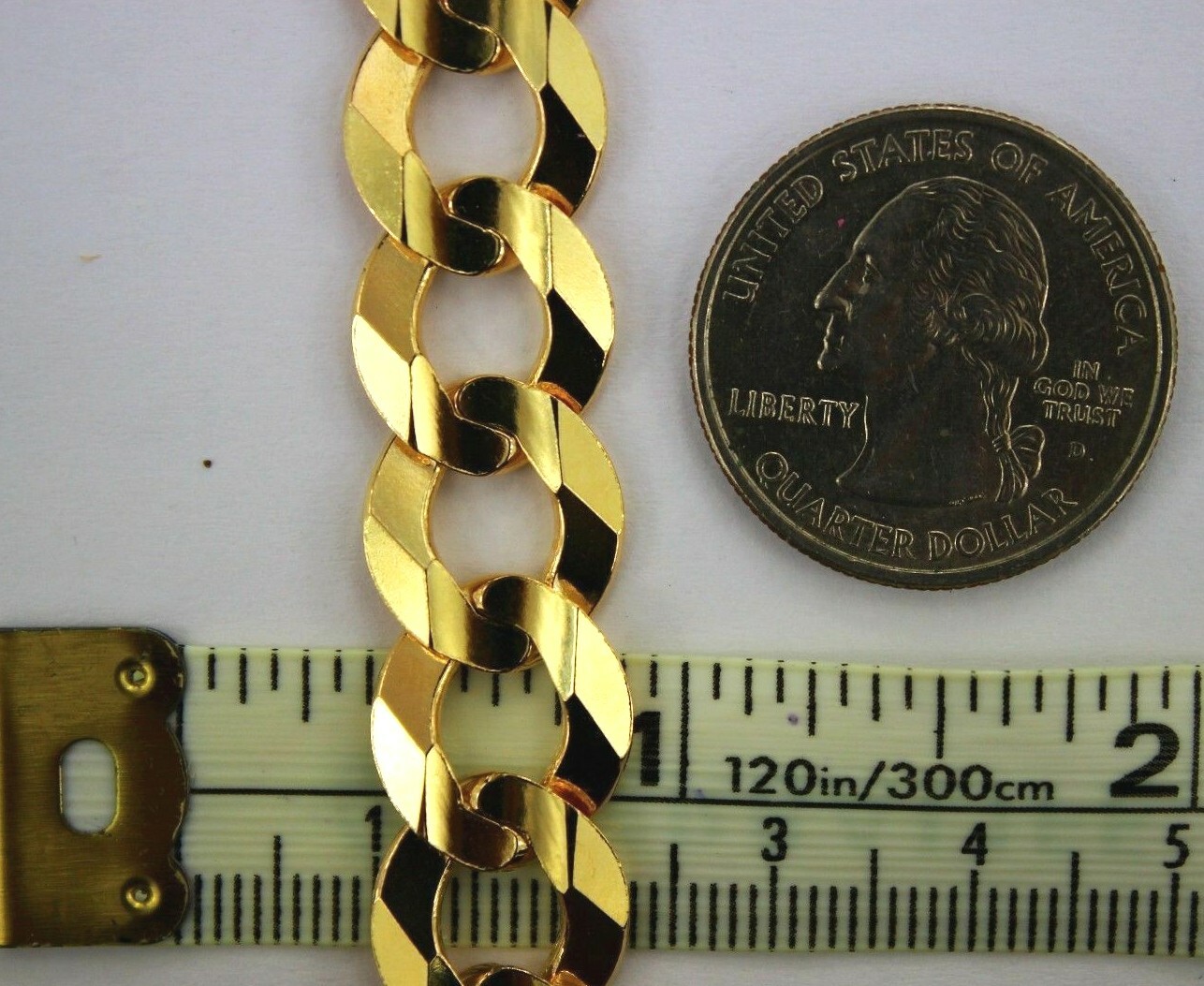 10K Solid Gold Cuban Link Necklace Chain Bracelet for Men Women 3mm~14mm 7″~30″