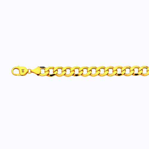 14k Yellow Gold 2mm-11mm Curb Chain Necklace Bracelet Size 7″-30″ Hollow