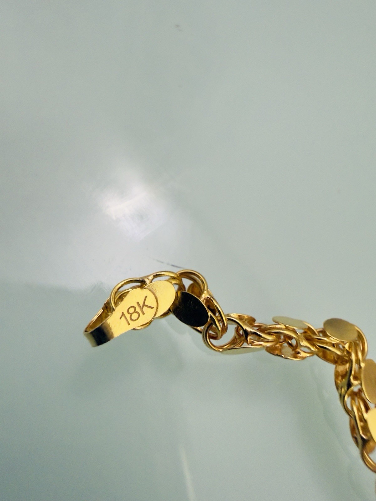 Solid 18k Damascus Yellow Gold Chain 20” Japan Koi Fish Necklace Men Women
