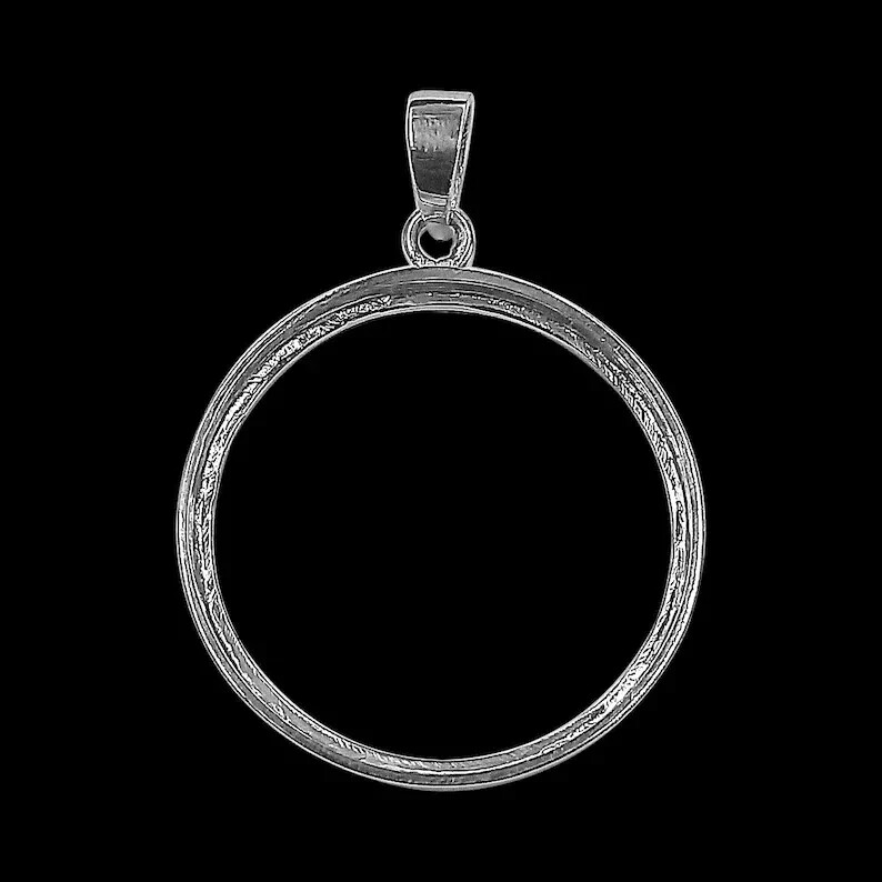 Round Mounting in 925 Sterling Mount/Setting, round Shape pendant 16x16mm to 40M