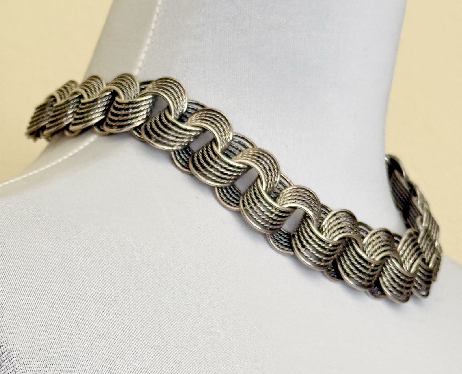 David Yurman Origami Chain Link Necklace Sterling Silver Original Box 18” 188gr