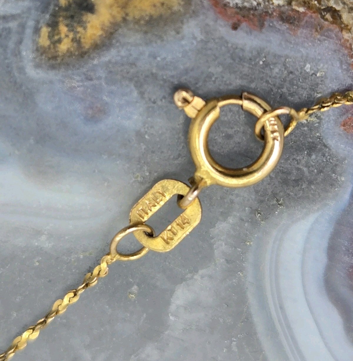 14k Italian Gold Twist Sparkle Delicate S-link Chain 20″ Necklace Fine Jewelry