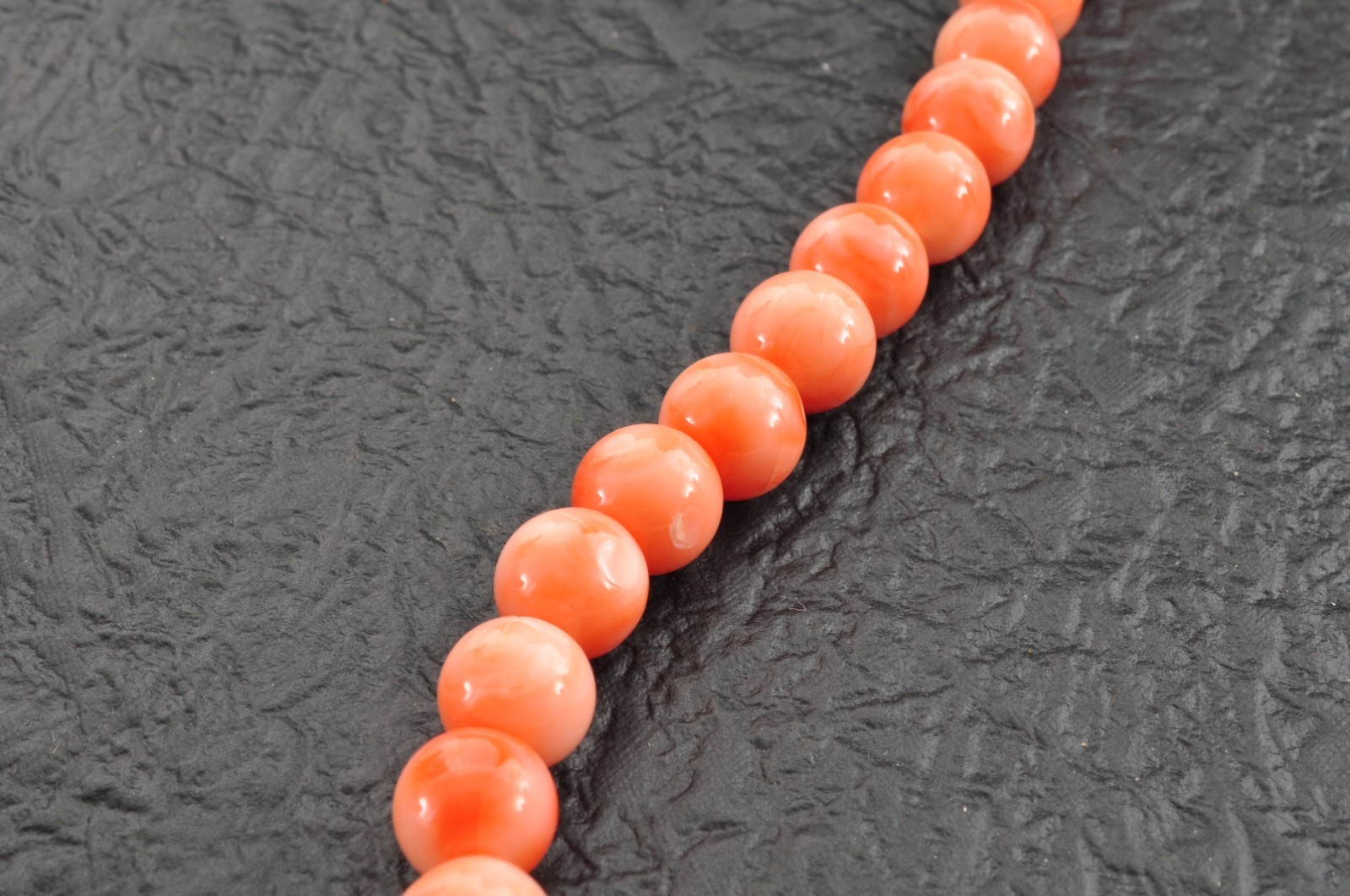 925 silver craps Pink coral necklace (17.3in, 370ct) 925 silver with Certificate