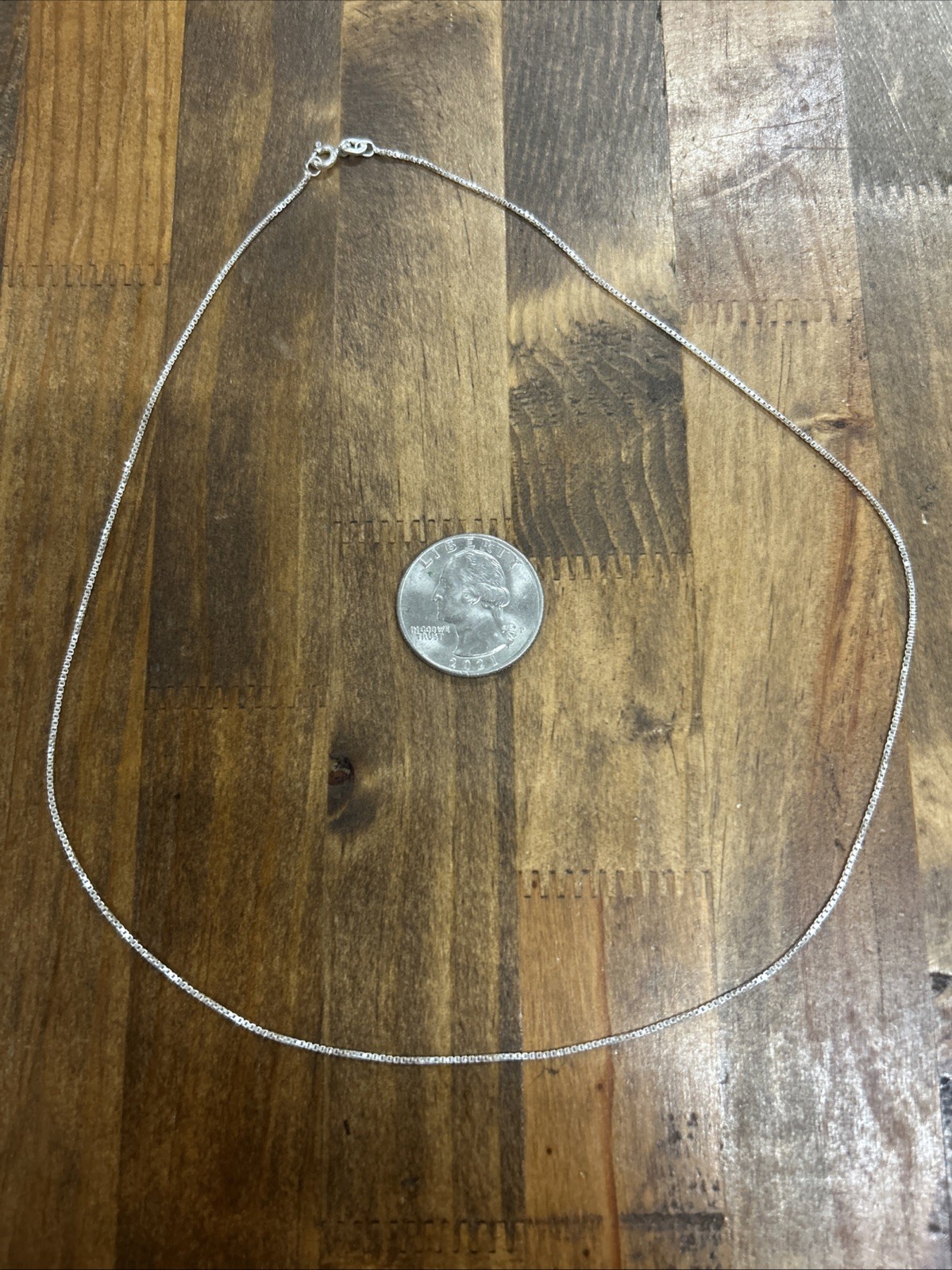 18” Sterling Silver Thin Box Chain 2.06 Grams