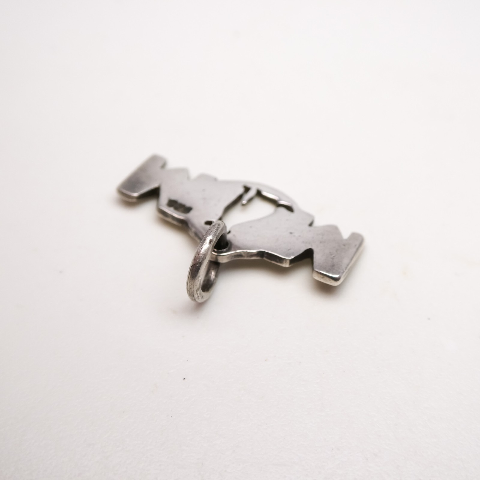 Sterling Silver 925 Pet Dog Mom Cut Out Charm Pendant