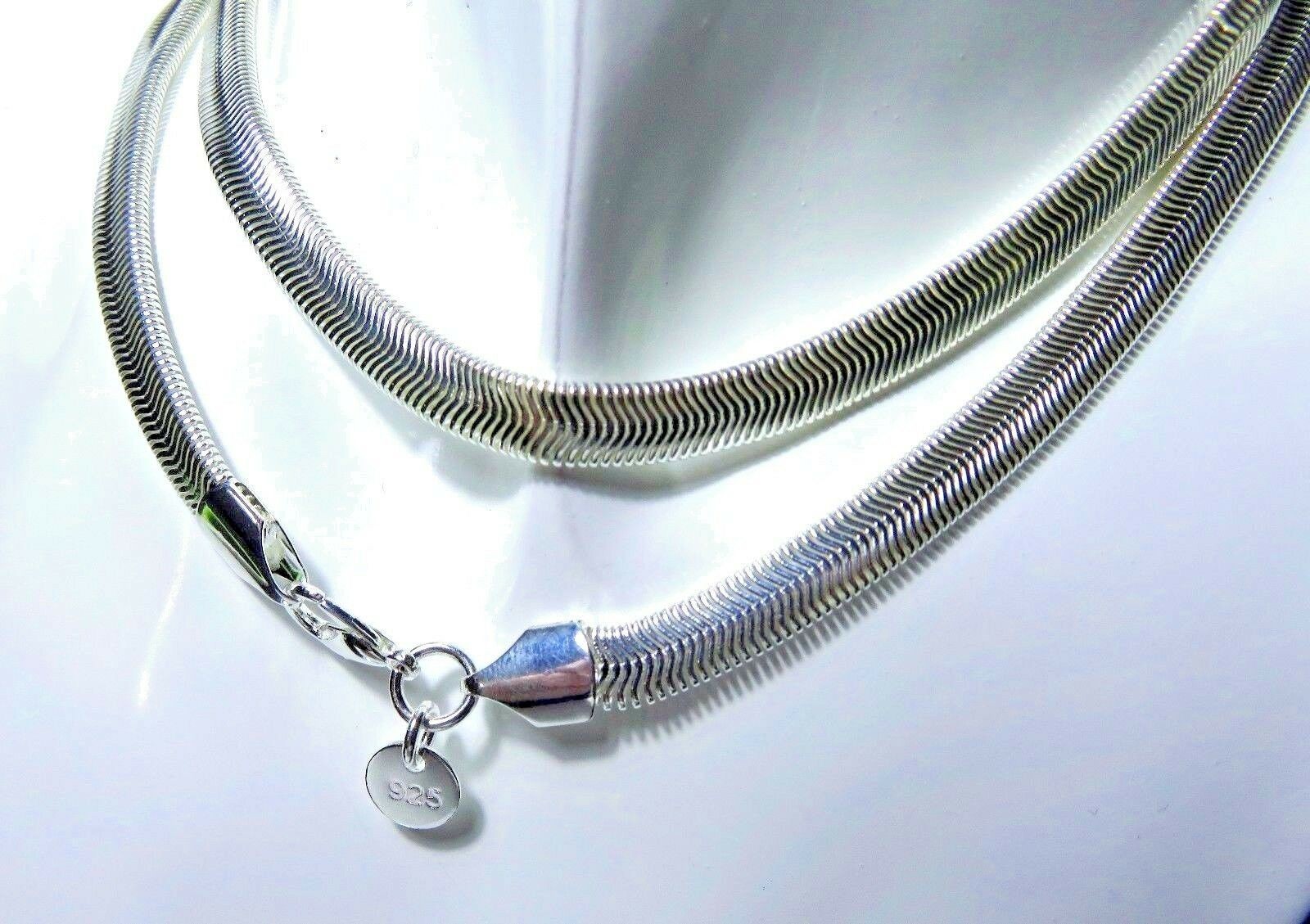 Men’s 925 Sterling Silver 6mm Wide 16/18/20/2?2/24inch Snake Chain Necklace A788