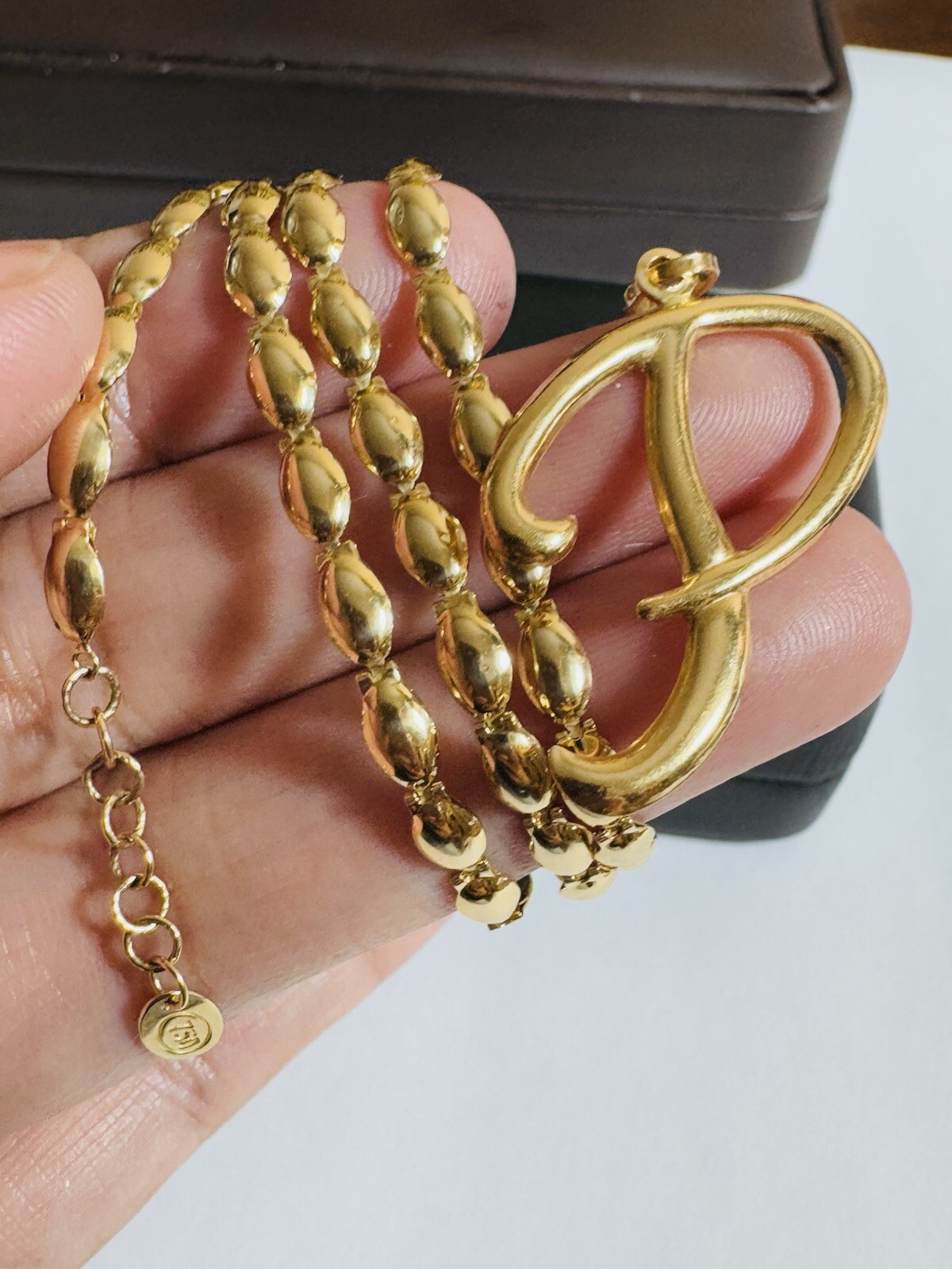 18K 750 Genuine Gold Chain Oval Link P Necklace 17”/18” Long 9.5g 3.5mm