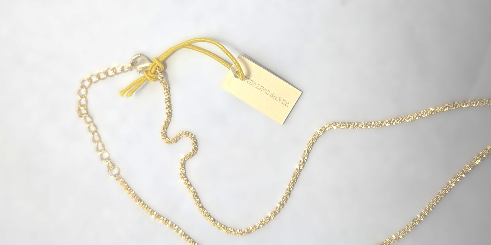 14kt Gold Over .925 Sterling Silver Twisted Rope Necklace 16-18″ New With Tags