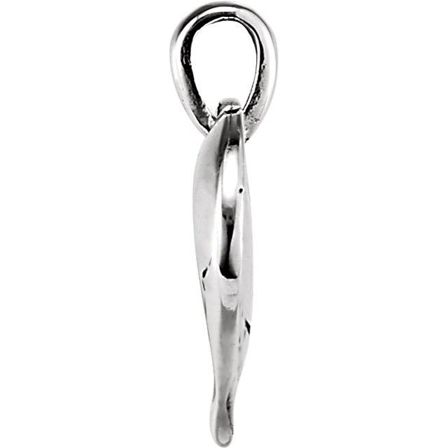 18.2×17.3 mm Medium Heartprint Pendant In Sterling Silver
