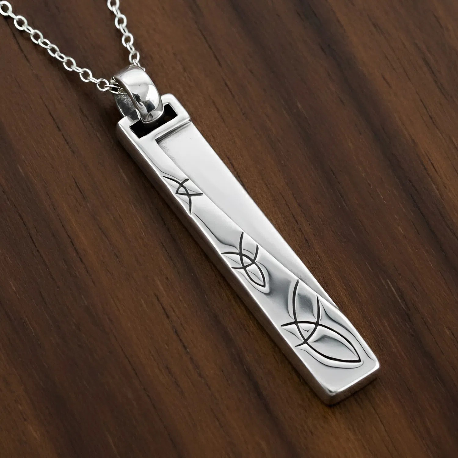 Celtic Trinity Knot Pendant Necklace 20″ – 925 Sterling Silver Triquetra Jewelry