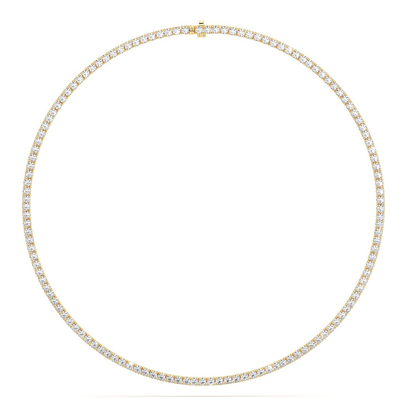 Diamond Tennis Necklace Lab Grown Diamond 5CT – 20CT – 14K Gold