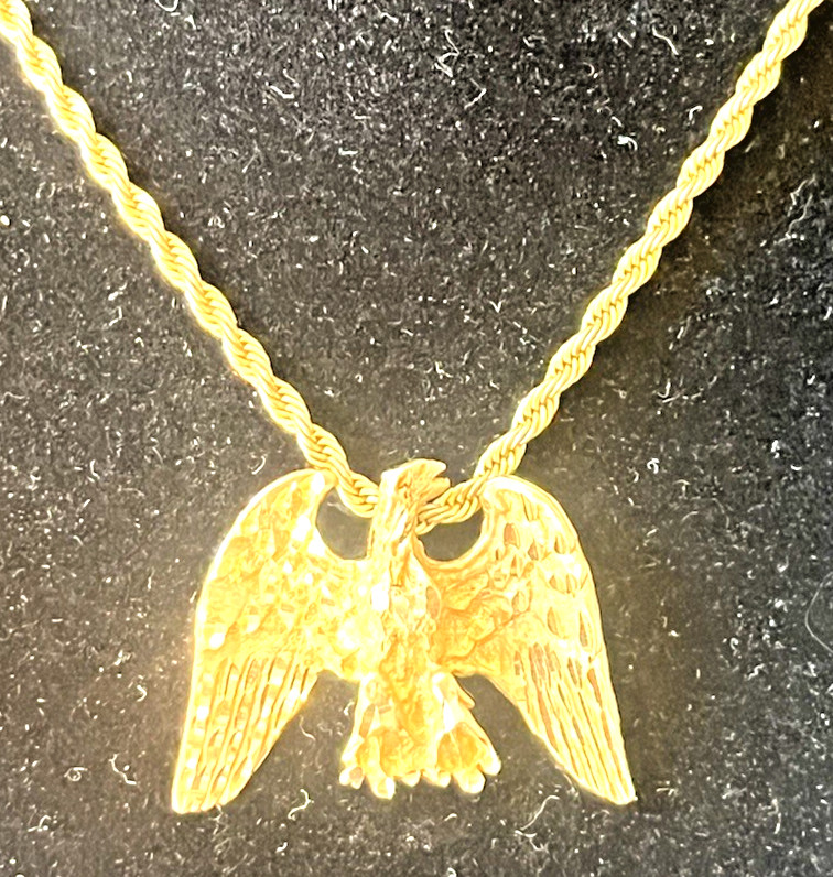 Awesome Solid Real 14K Yellow Gold EAGLE Bird Pendant Charm Animals POWER LQQK