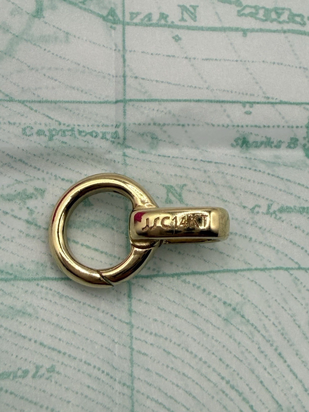 Jet Set Candy Round Infinity Link 14k Solid Gold Pendant Charm Holder Connector