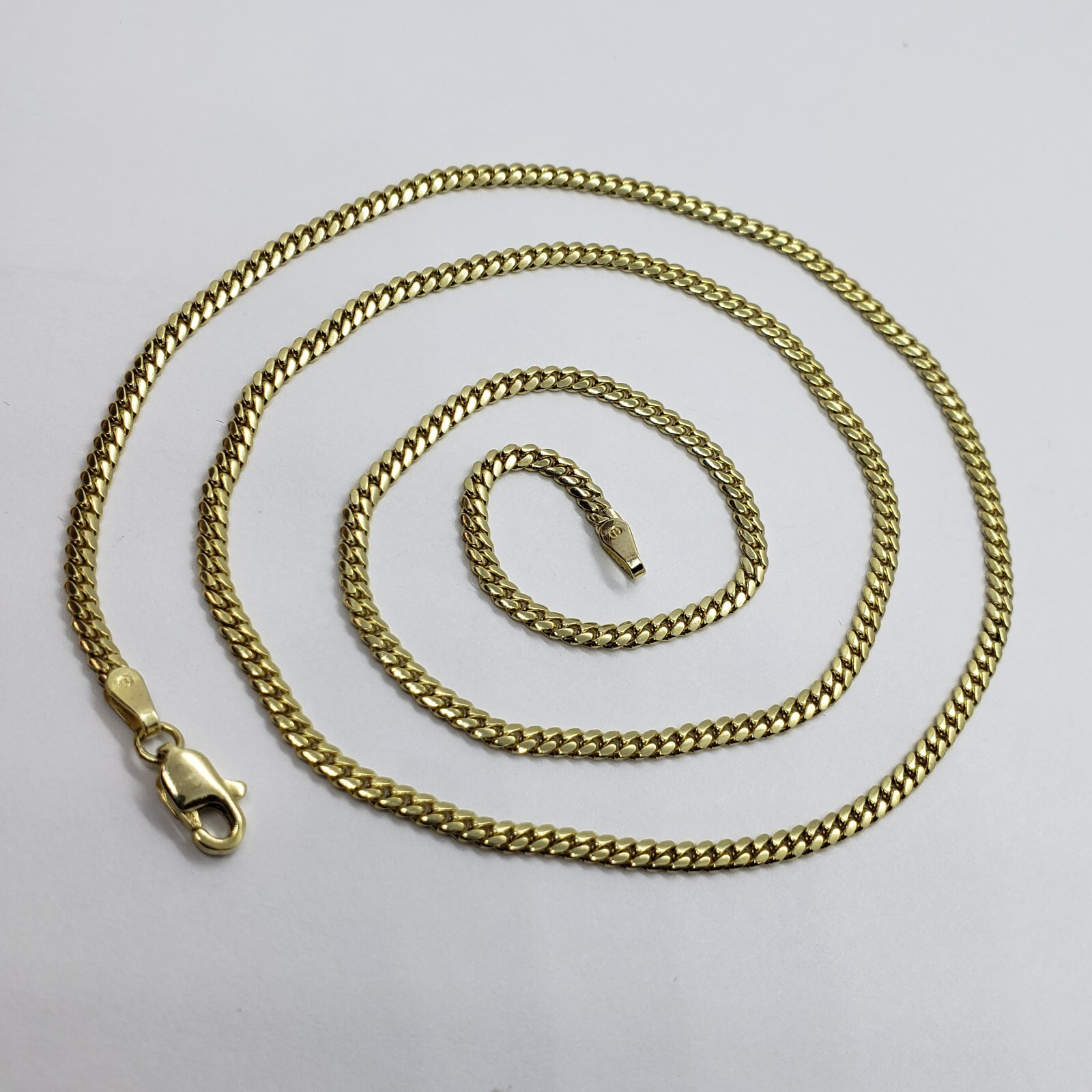 10K Solid Yellow Gold 2.5m Miami Cuban Link Chain Necklace Bracelet 7″ – 30″