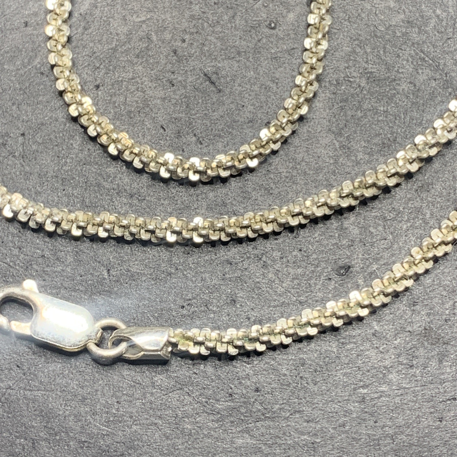 Sterling Silver 925 Necklace Pendant Y7 Popcorn Chain Elegant Modest Fashion Mom