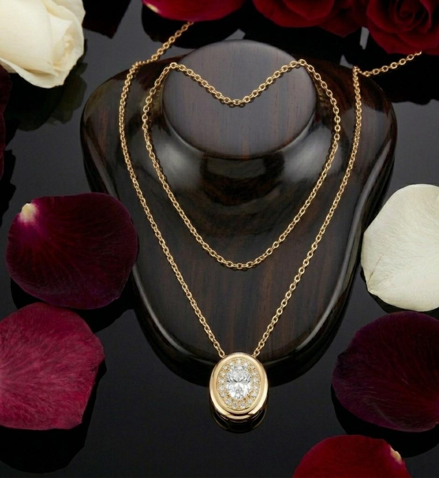 Vermeil Choker Necklace with 2ct GRA Certified Moissanite – Mother’s Day Gift