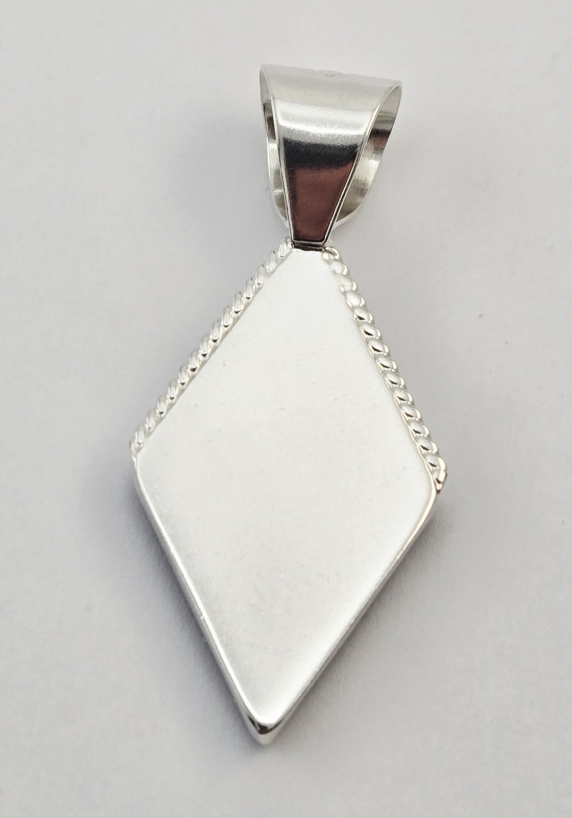VTG Jay King Style Sterling Silver Abalone Lapis Mosaic Inlay Diamond Pendant 10