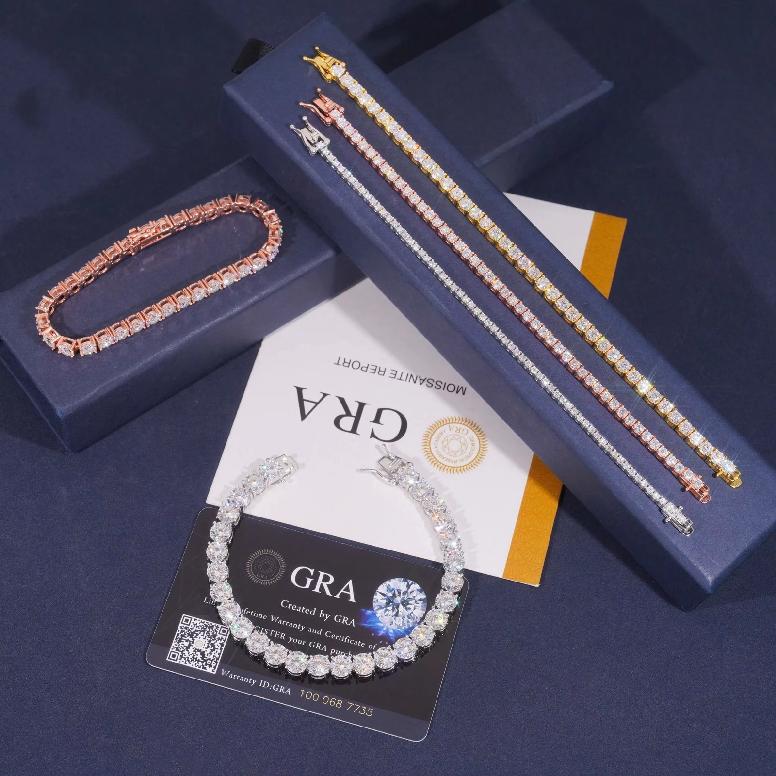 2-6.5mm VVS1 Moissanite Tennis Chain Necklace Men Women 925 Sterling Silver Gift