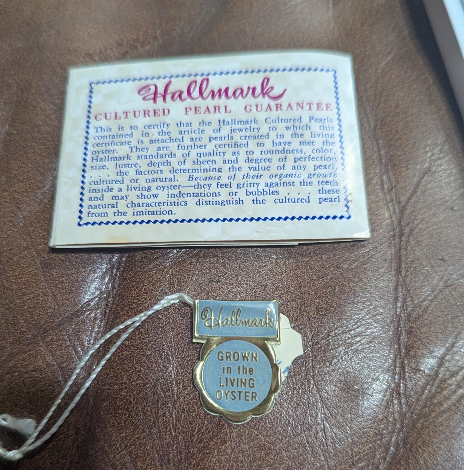 NEW Original Box Hallmark Cultured Pearls 16.5″ Strand With Paperwork