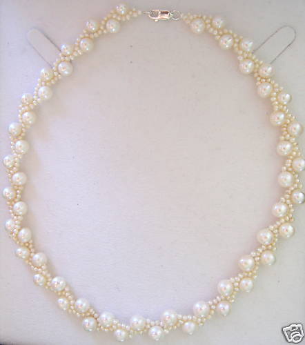 7-7.5mm Fine White Cultured Pearl Necklace in Sterling Silver